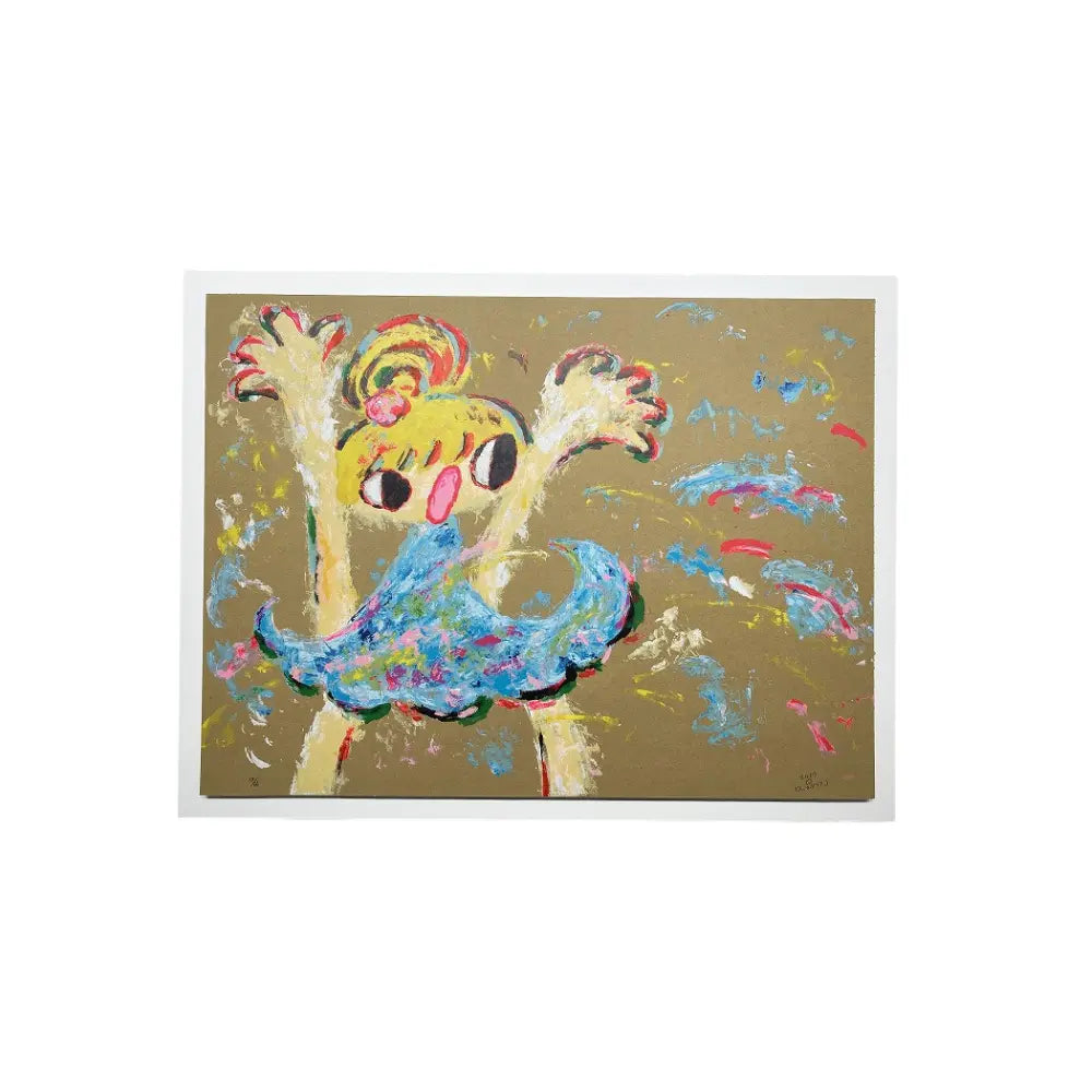 Ayako Rokkaku - Hayaumare March (2017)  - Screenprint in colors