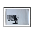 BANKSY - Barcode Leopard - Official Poster of the exhibition Paris "The World of Banksy" L.Y.N.A.R.T Store