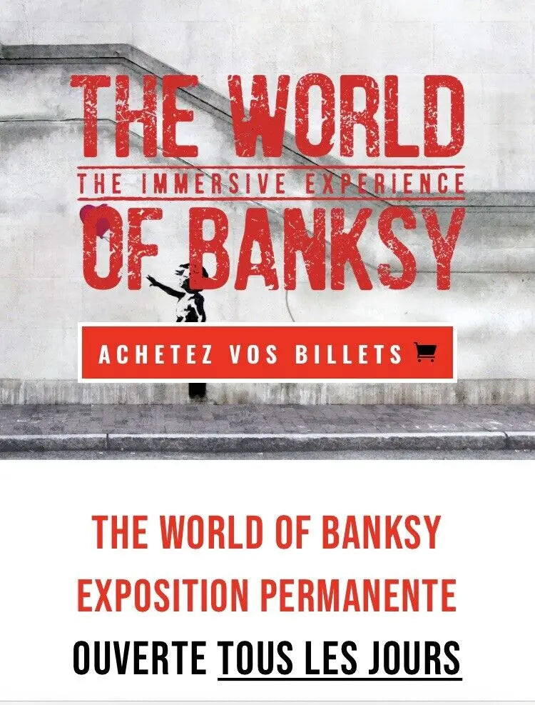 BANKSY - Barcode Leopard - Official Poster of the exhibition Paris "The World of Banksy" L.Y.N.A.R.T Store