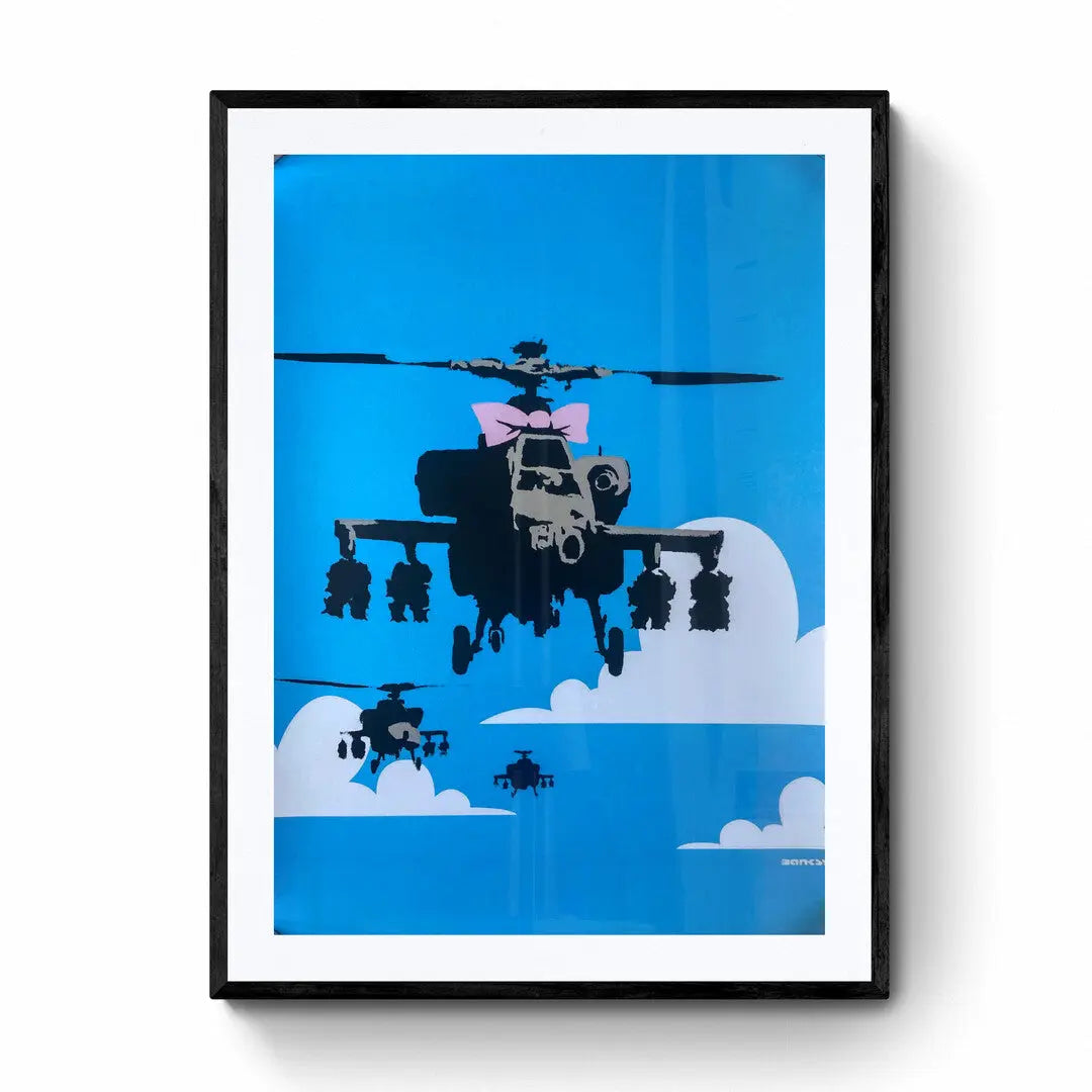 BANKSY - Happy Chopper - Official Poster of the exhibition Paris "The World of Banksy" L.Y.N.A.R.T Store