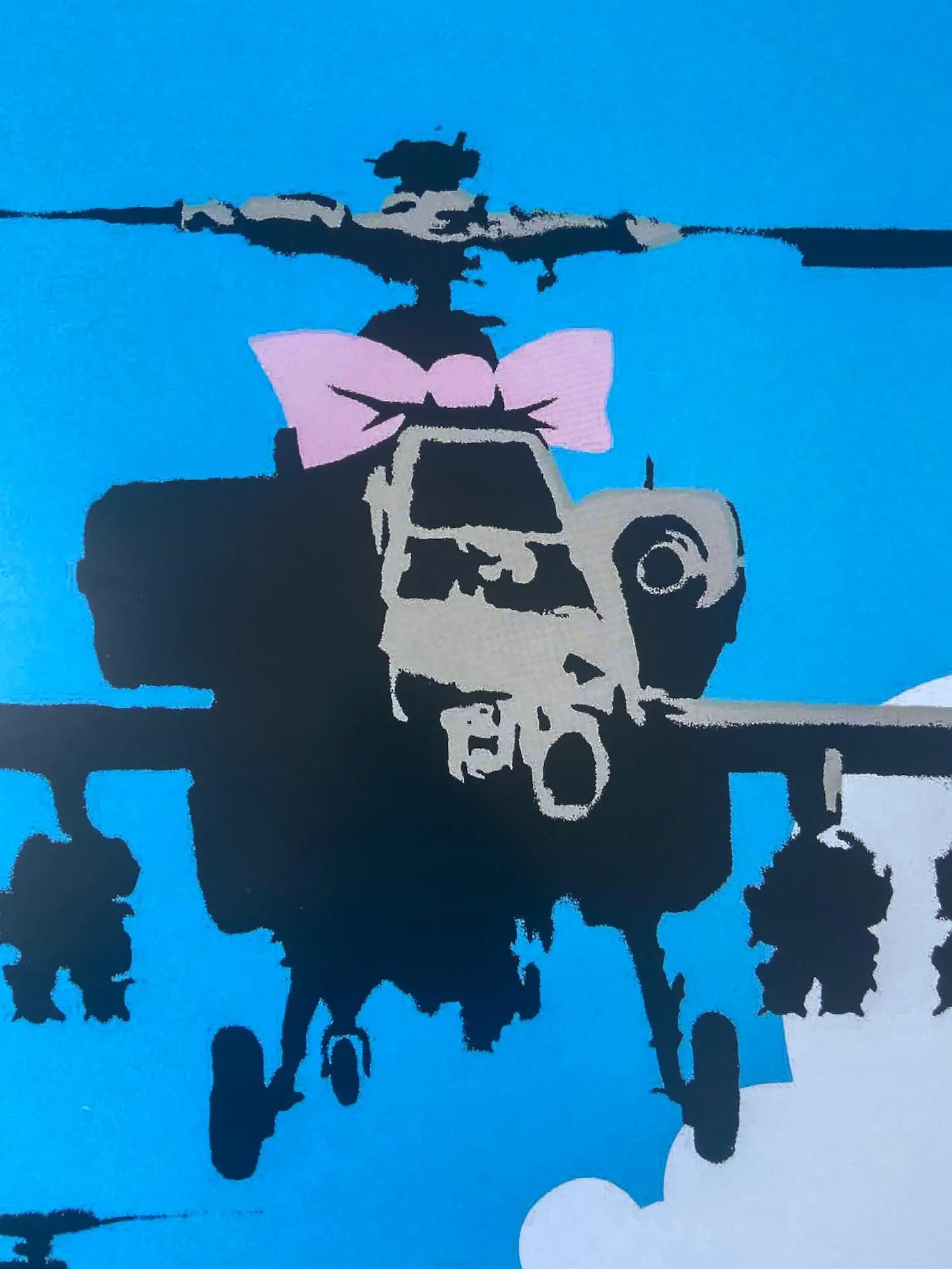 BANKSY - Happy Chopper - Official Poster of the exhibition Paris "The World of Banksy" L.Y.N.A.R.T Store