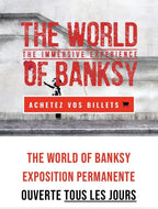 BANKSY - Kissing Policemen - Official Poster of the exhibition Paris "The World of Banksy" L.Y.N.A.R.T Store