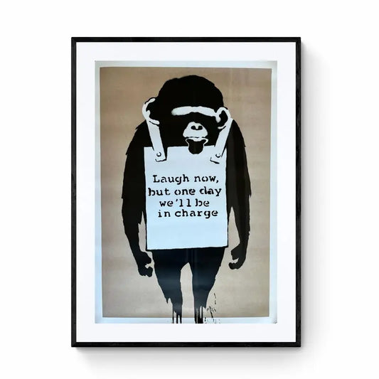 BANKSY - Laugh now - Poster officiel de l'exposition "The World of Banksy" à Paris L.Y.N.A.R.T Store