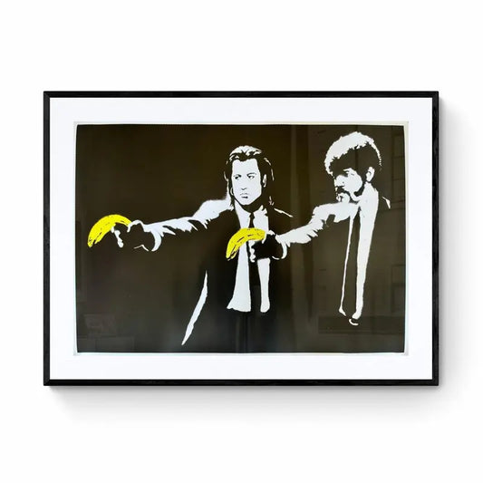 BANKSY - Pulp Fiction - Poster officiel de l'exposition "The World of Banksy" à Paris L.Y.N.A.R.T Store