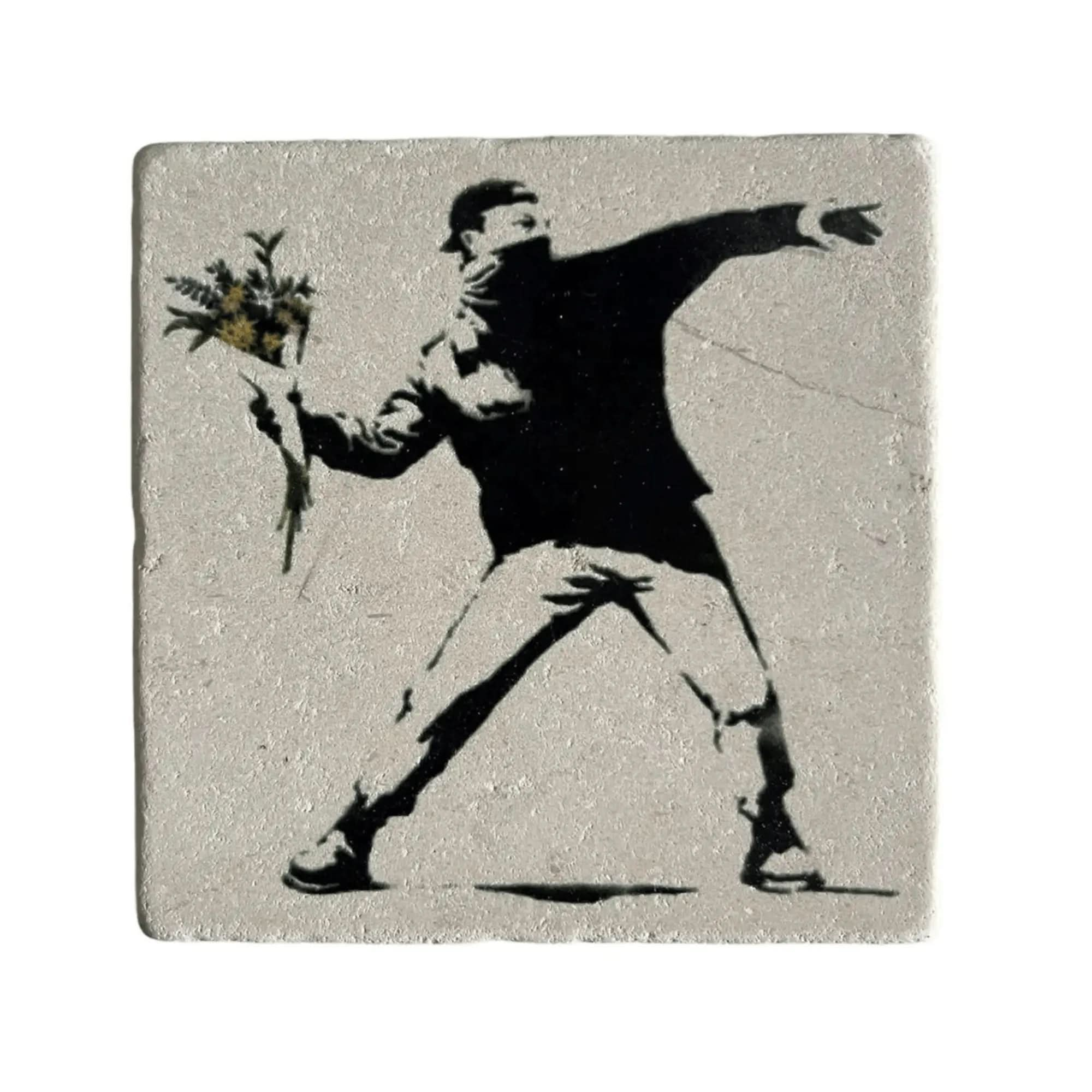 BANKSY *Flower Thrower* Sérigraphie sur pierre Edition Limitée LYNART Store