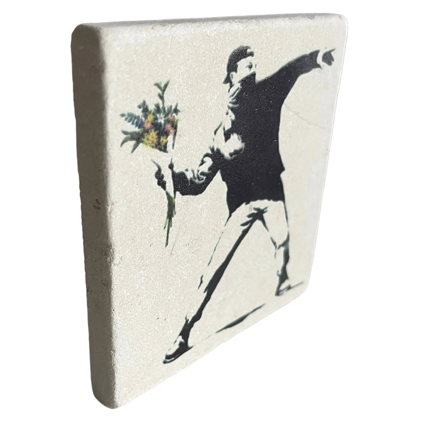 BANKSY *Flower Thrower* Sérigraphie sur pierre Edition Limitée LYNART Store