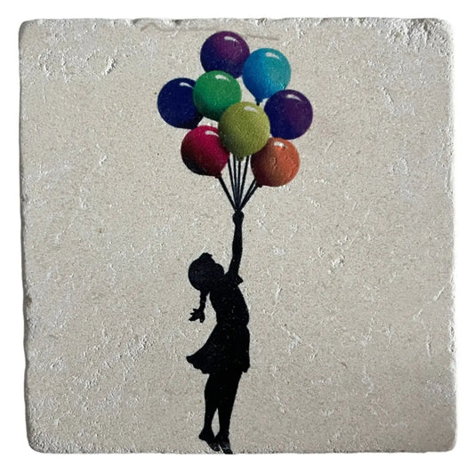 BANKSY *Flying Balloon Girl* Sérigraphie sur pierre Edition Limitée LYNART Store