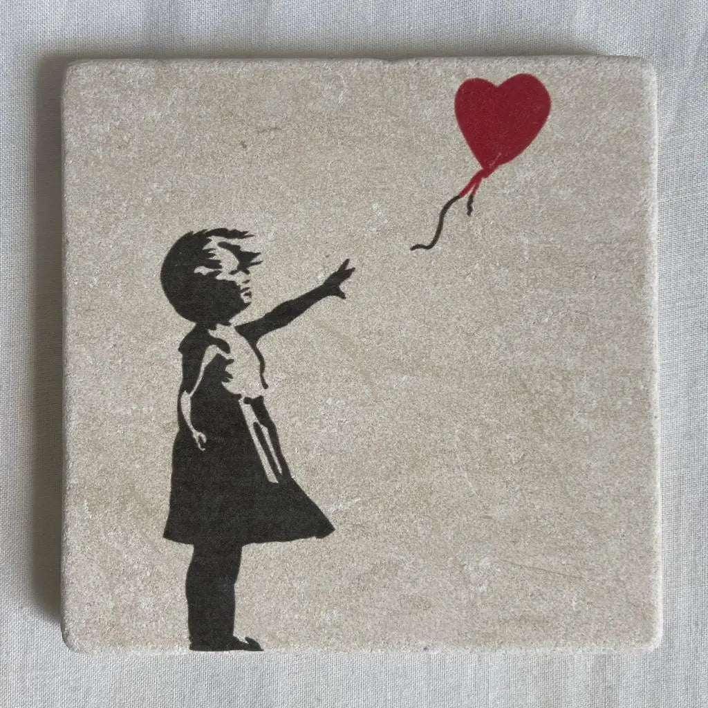 BANKSY *Girl with Balloon* Sérigraphie sur pierre Edition Limitée LYNART Store