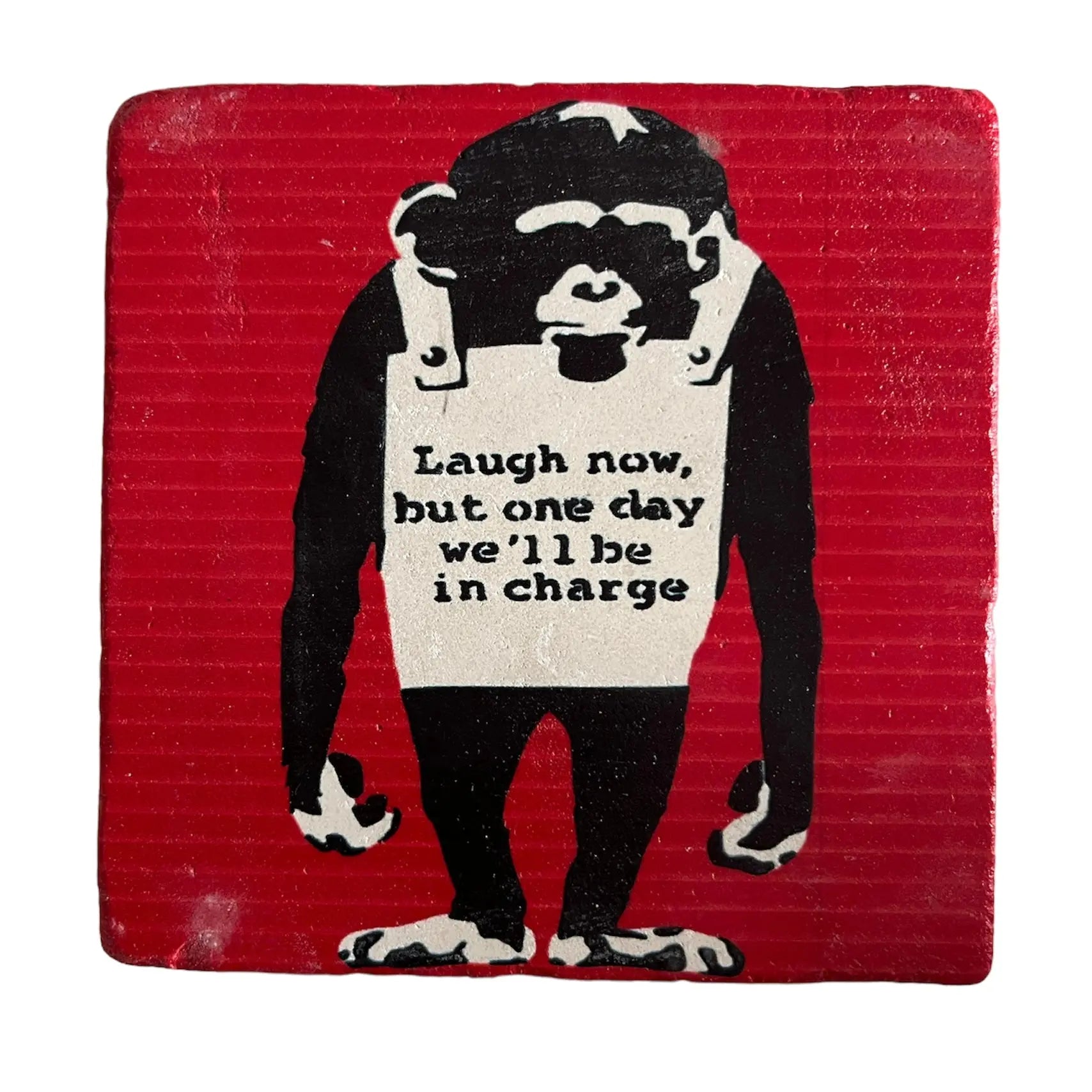 BANKSY *Laugh Now* Sérigraphie sur pierre Edition Limitée LYNART Store