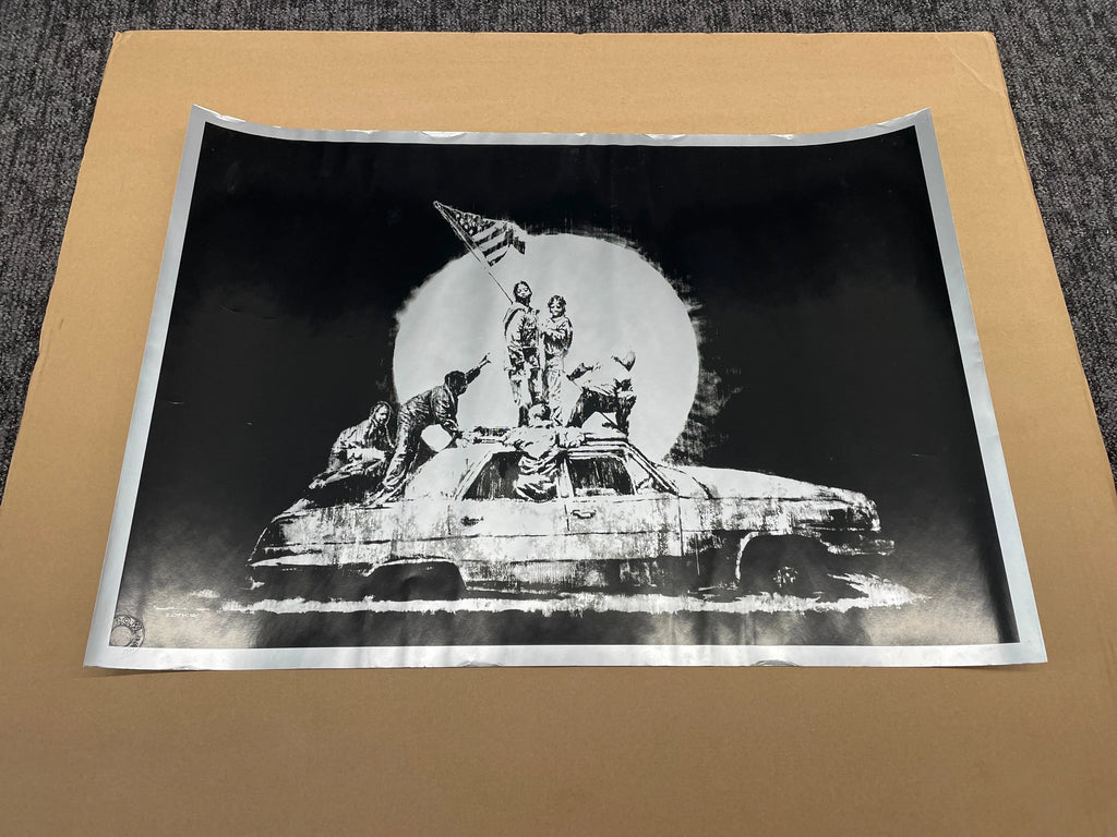 BANKSY, Silver Flag (2006) LYNART STORE