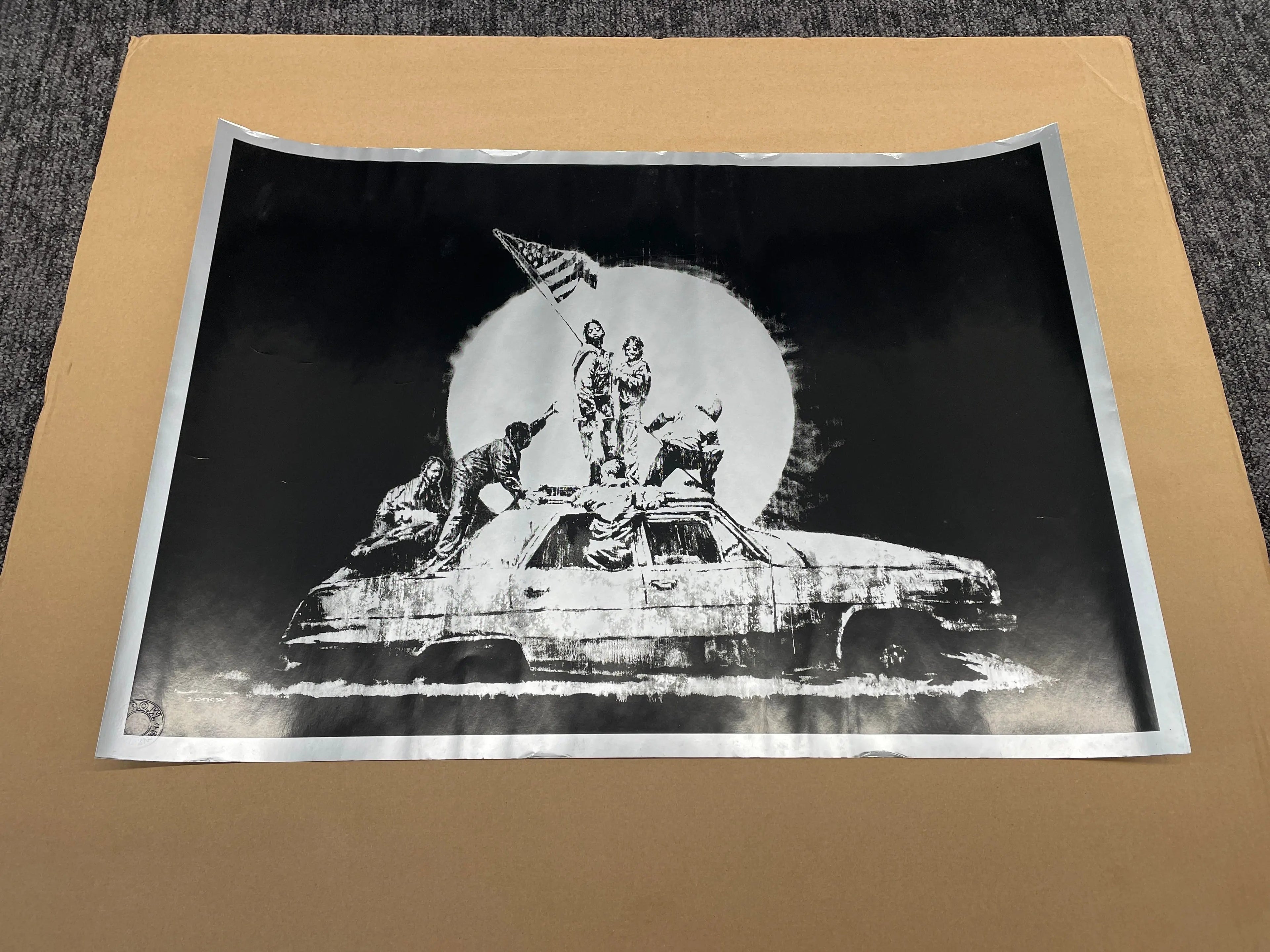 BANKSY, Silver Flag (2006) LYNART STORE