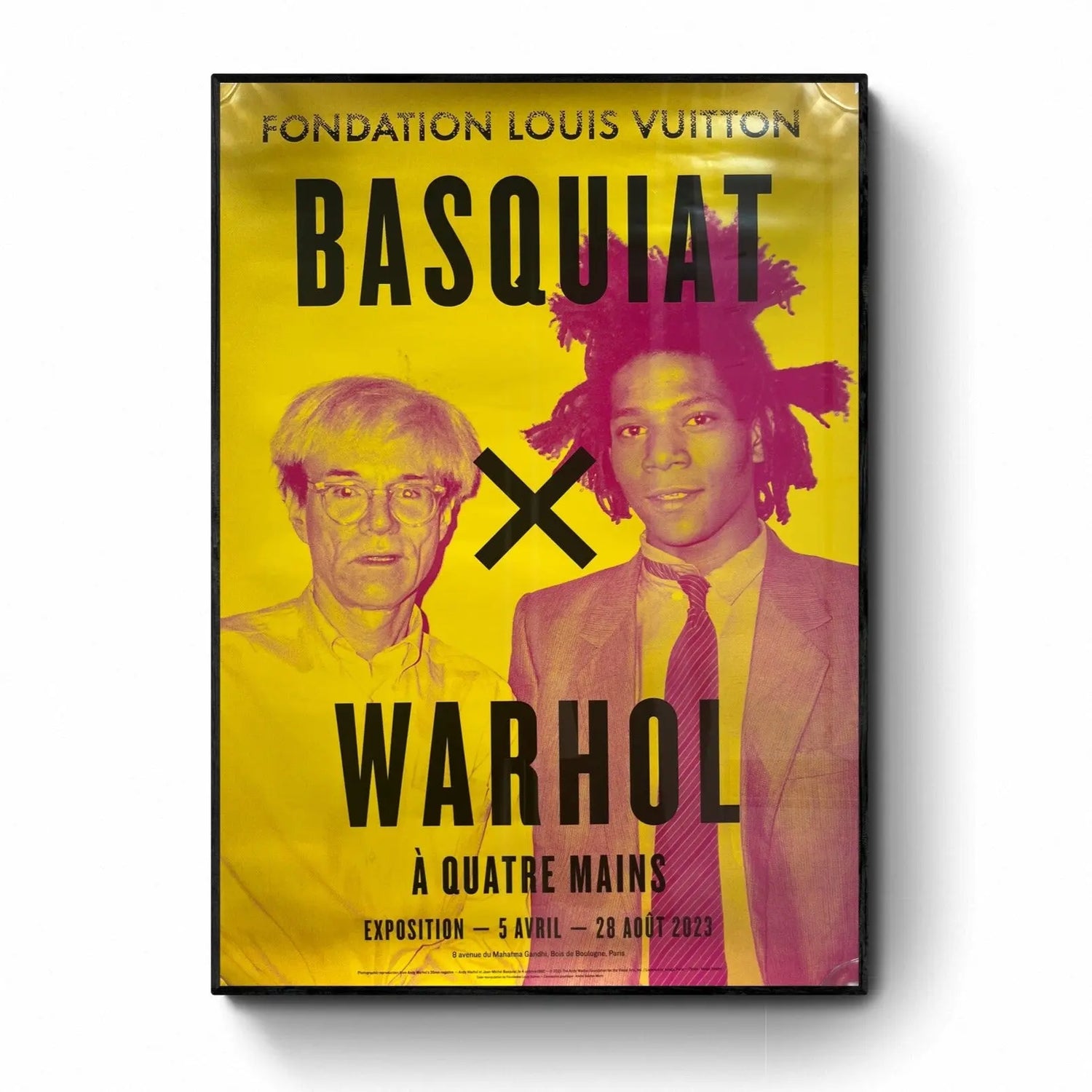 BASQUIAT x WARHOL - ORIGINAL EXHIBITION POSTER - FONDATION VUITTON PARIS - 2023 LYNART STORE