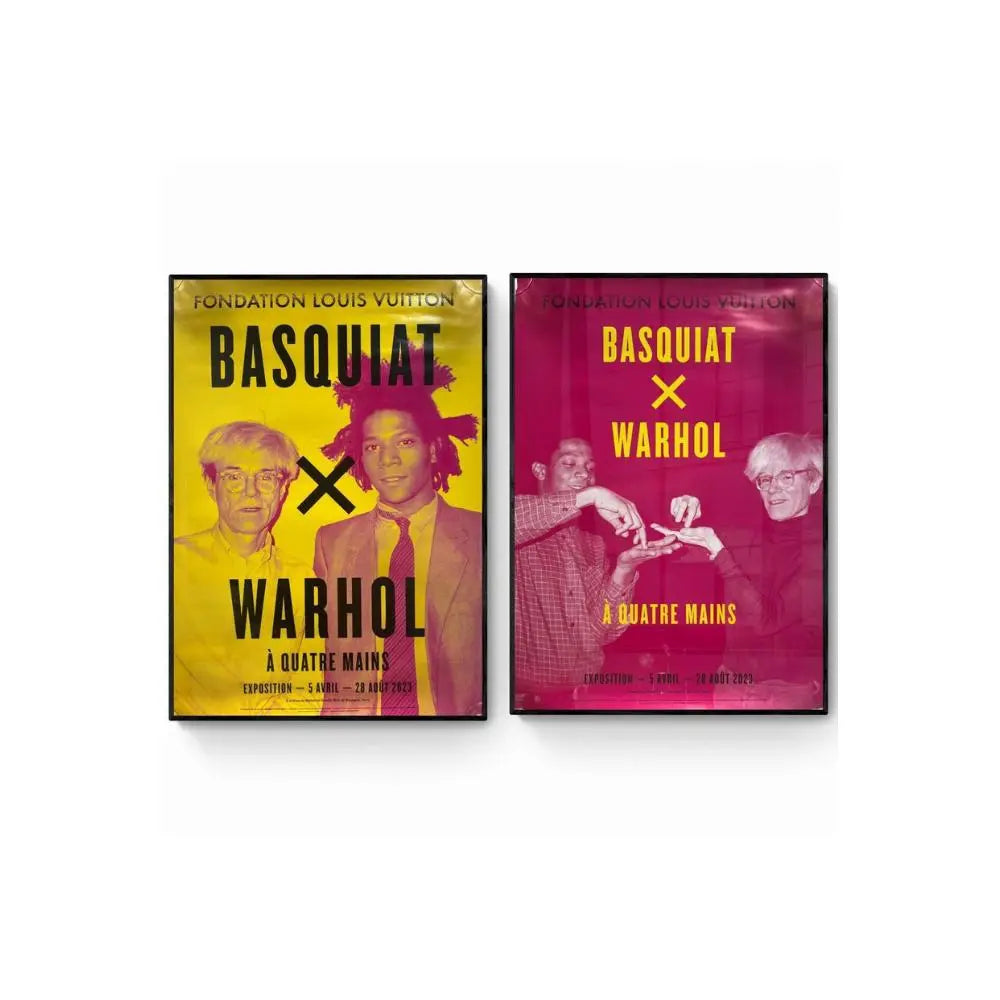 BASQUIAT x WARHOL - ORIGINAL SET OF EXHIBITION POSTERS - FONDATION VUITTON PARIS - 2023 LYNART STORE