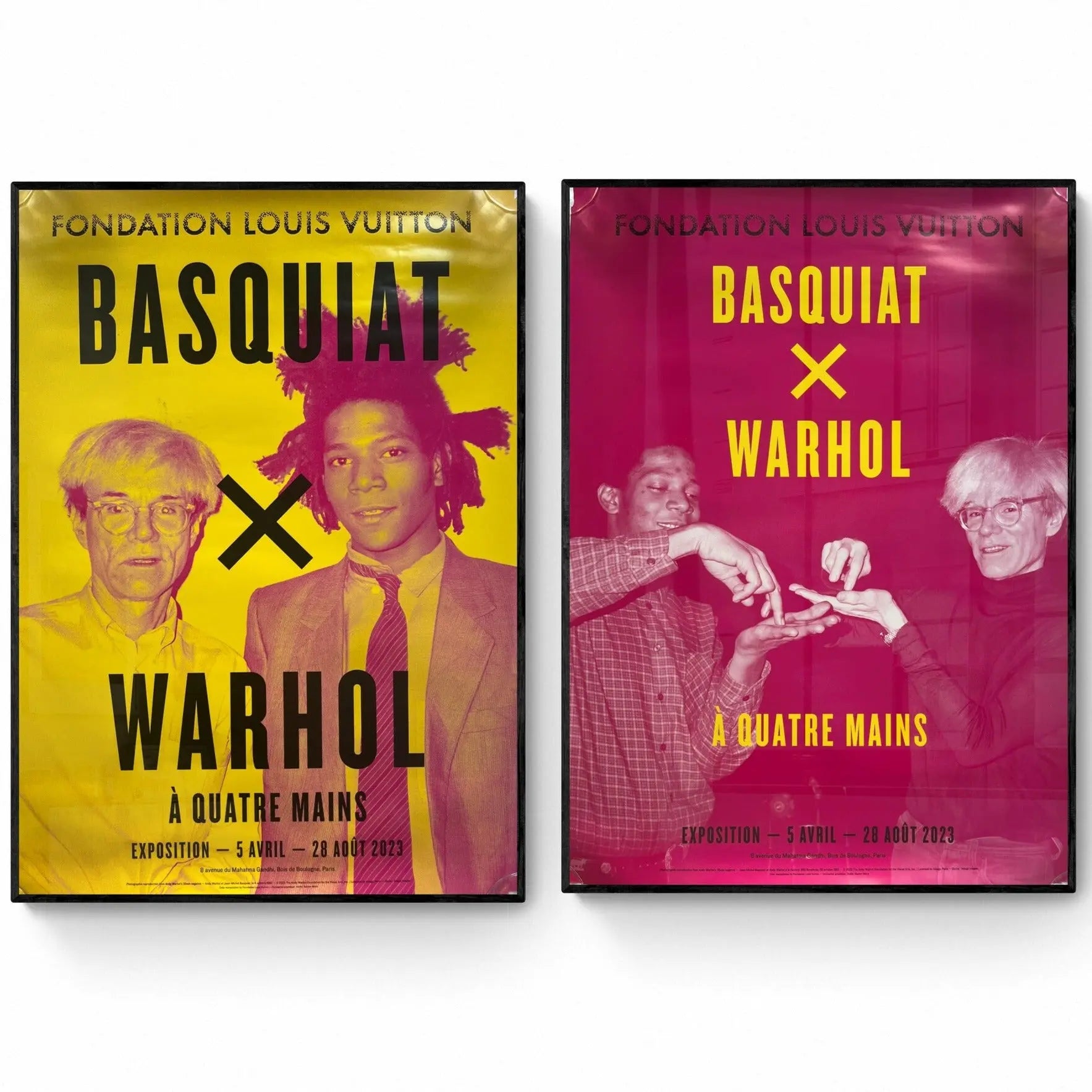 BASQUIAT x WARHOL - ORIGINAL SET OF EXHIBITION POSTERS - FONDATION VUITTON PARIS - 2023 LYNART STORE