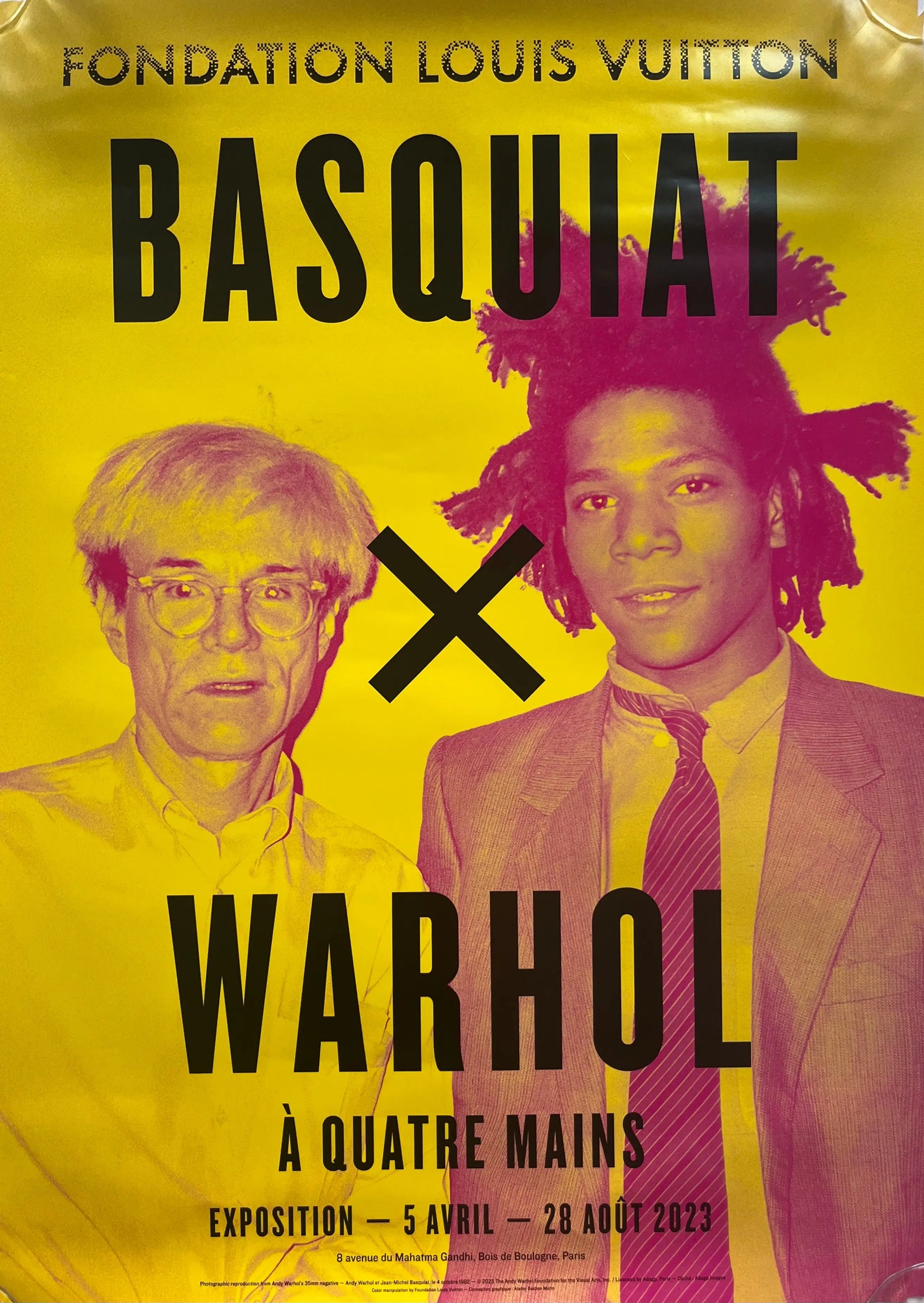 BASQUIAT x WARHOL - ORIGINAL SET OF EXHIBITION POSTERS - FONDATION VUITTON PARIS - 2023 LYNART STORE