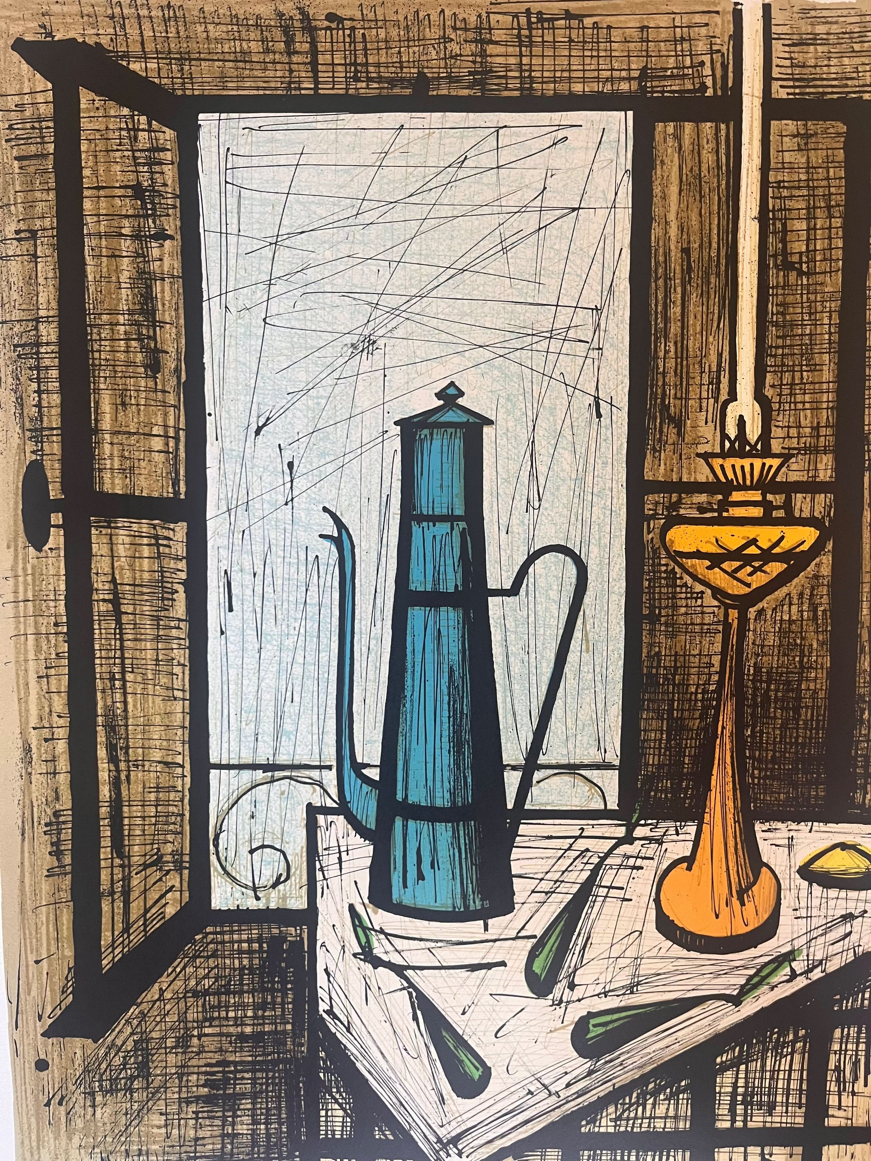 Bernard Buffet, La cafetière bleue (1984) LYNART STORE