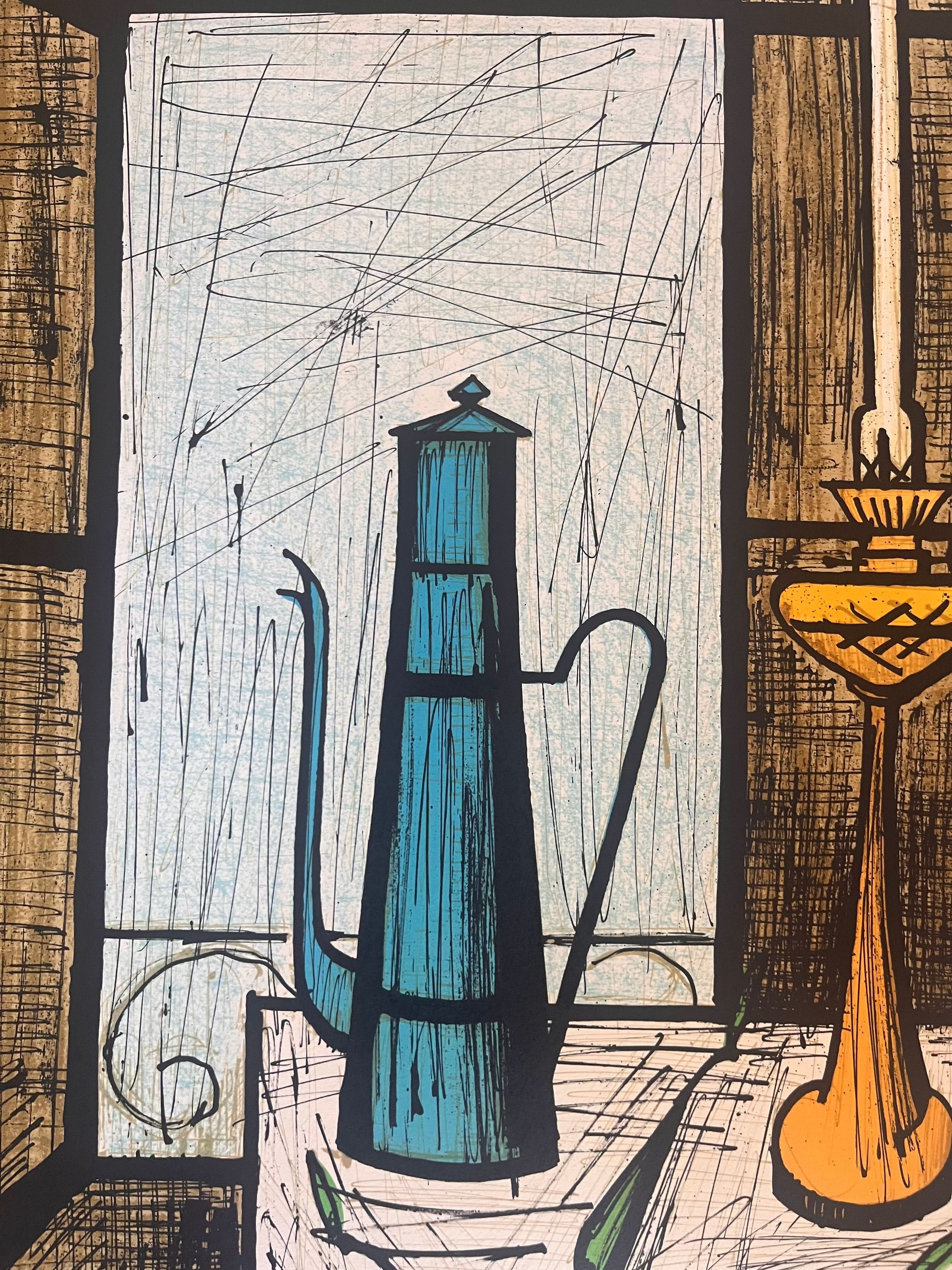 Bernard Buffet, La cafetière bleue (1984) LYNART STORE