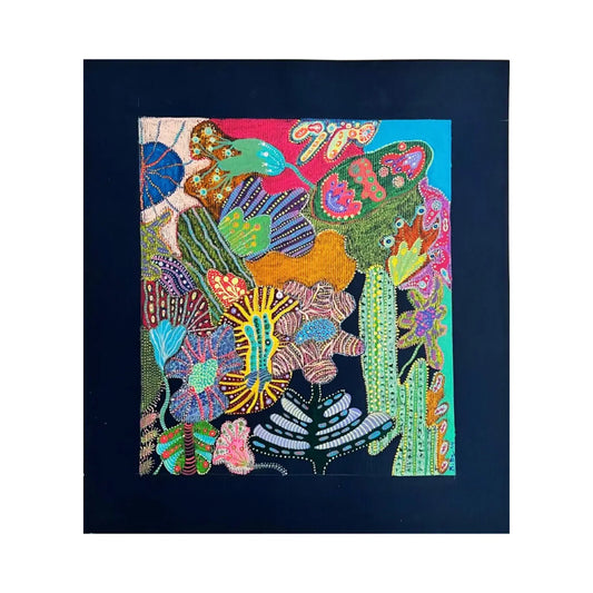 Biba, Blue Sun, Dessin sur papier d'art LYNART STORE