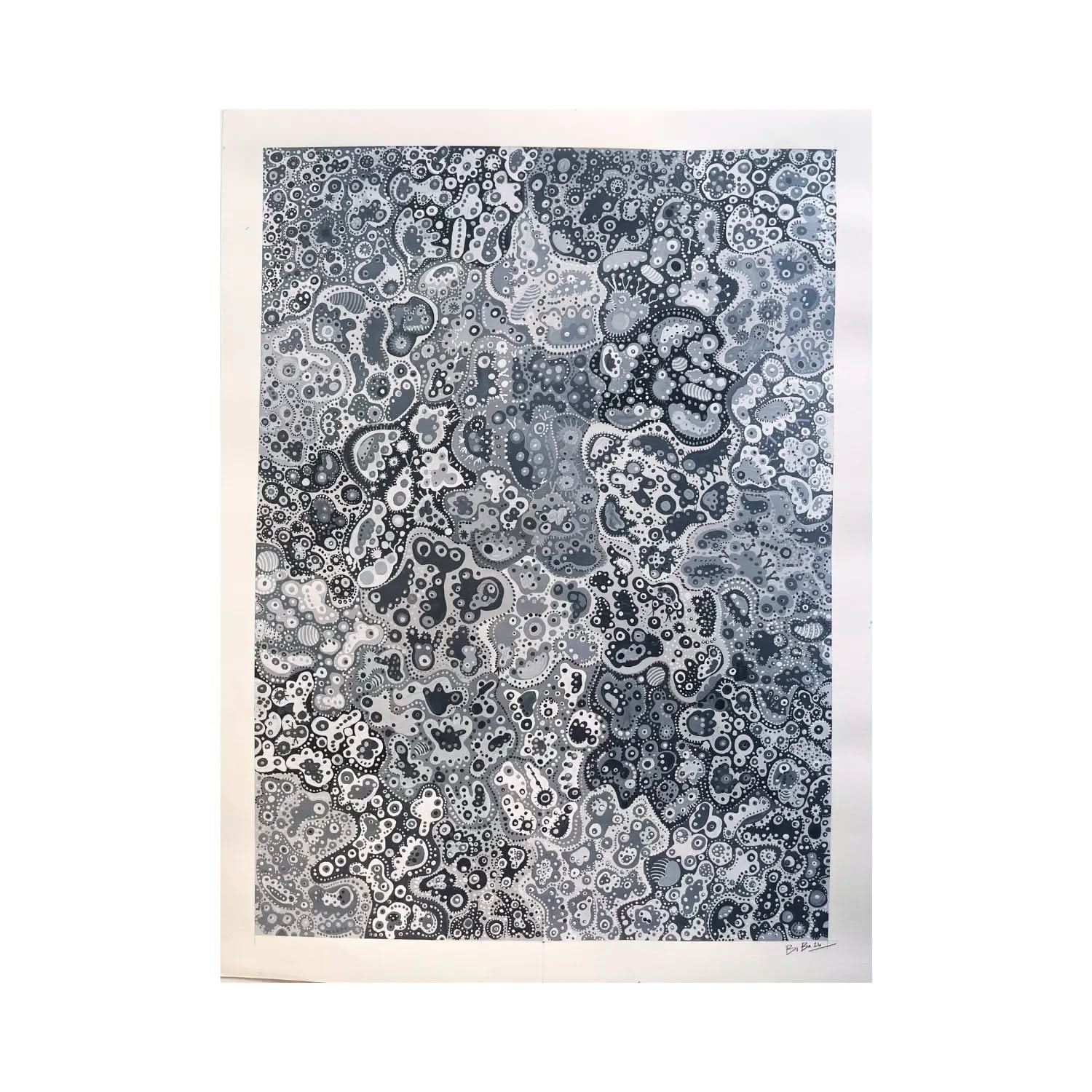 Biba, Invisible World III - Gouache on fine art paper