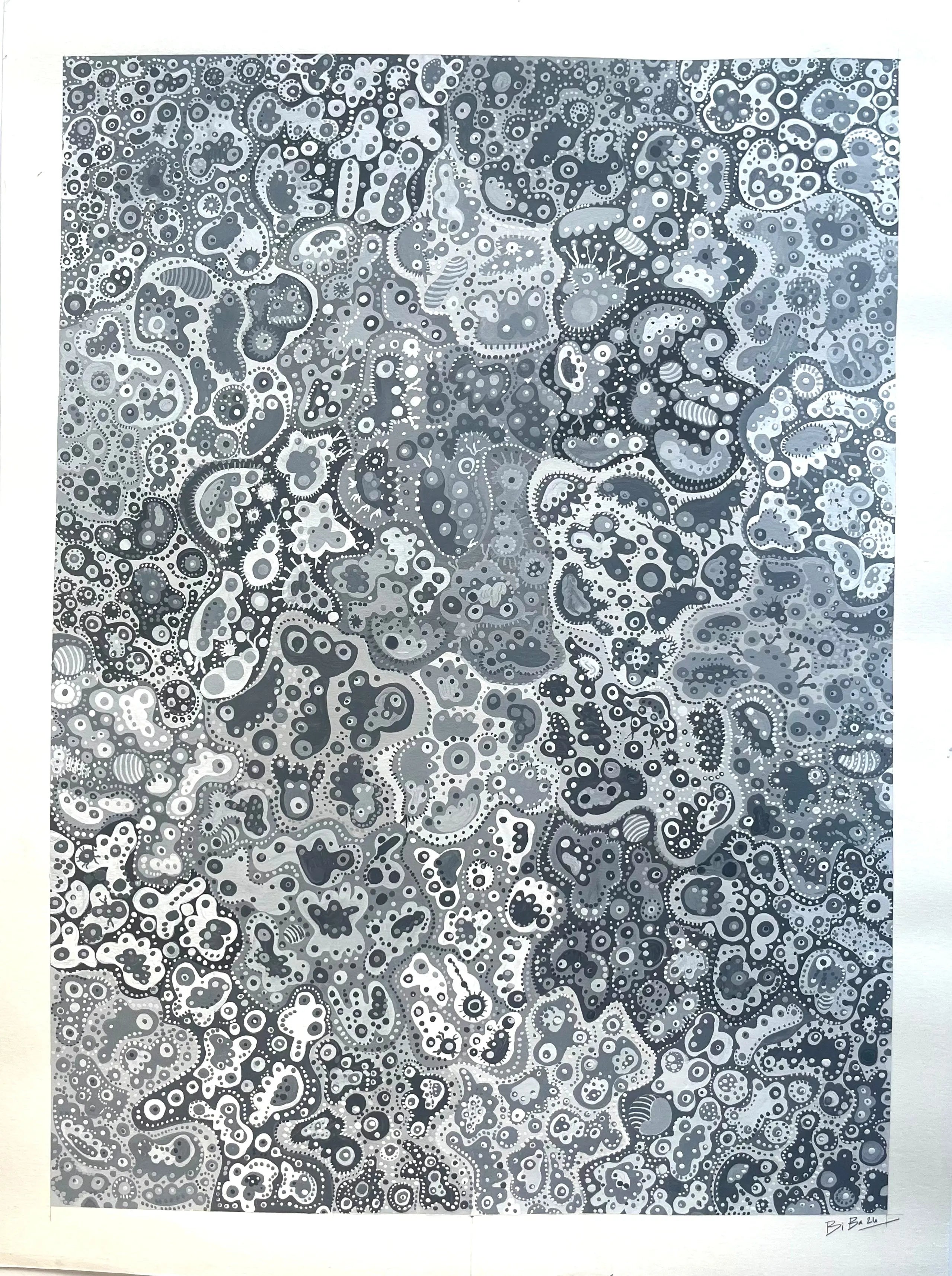 Biba, Invisible World III, Dessin sur papier d'art LYNART STORE