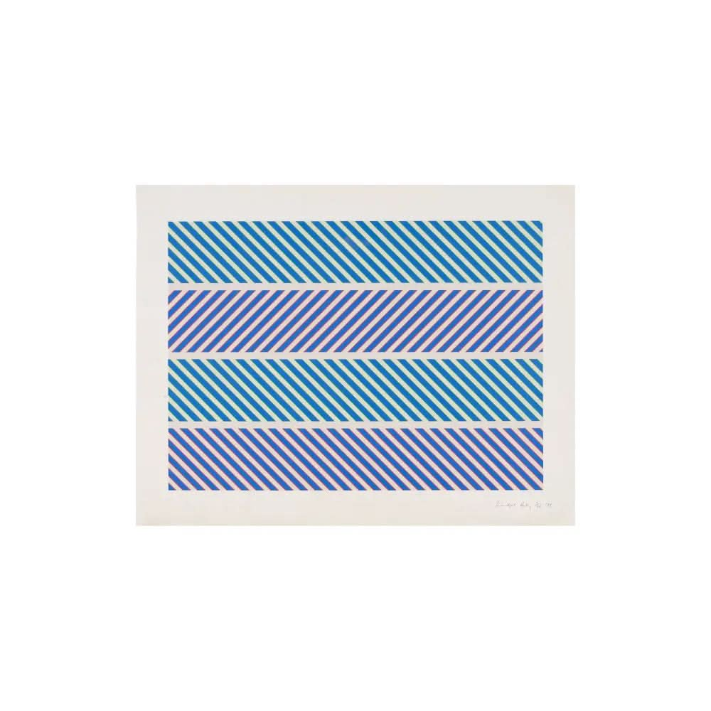 Bridget Riley – Untitled, from Rothko Memorial Portfolio (1973) - Color screenprint