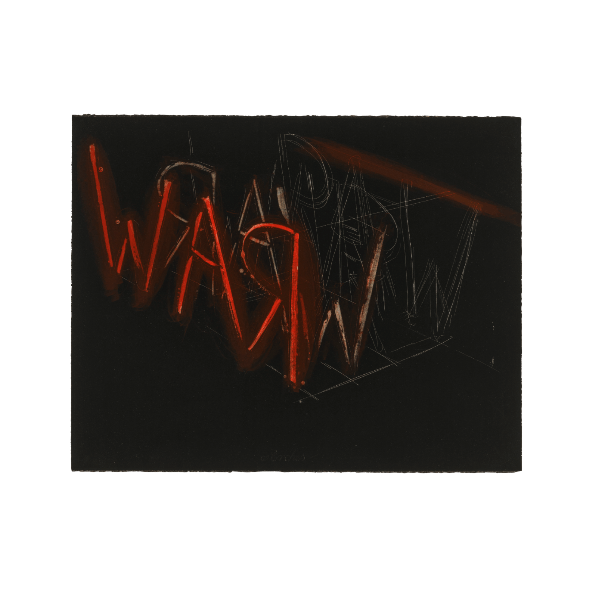 Bruce Nauman, Raw-War (1971) - Lithograph in colors