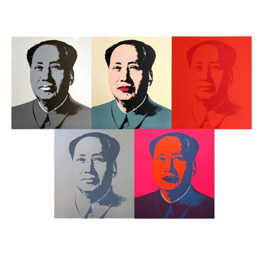 Andy Warhol - Juego de 5 Mao - 1980 - Serigrafía oficial