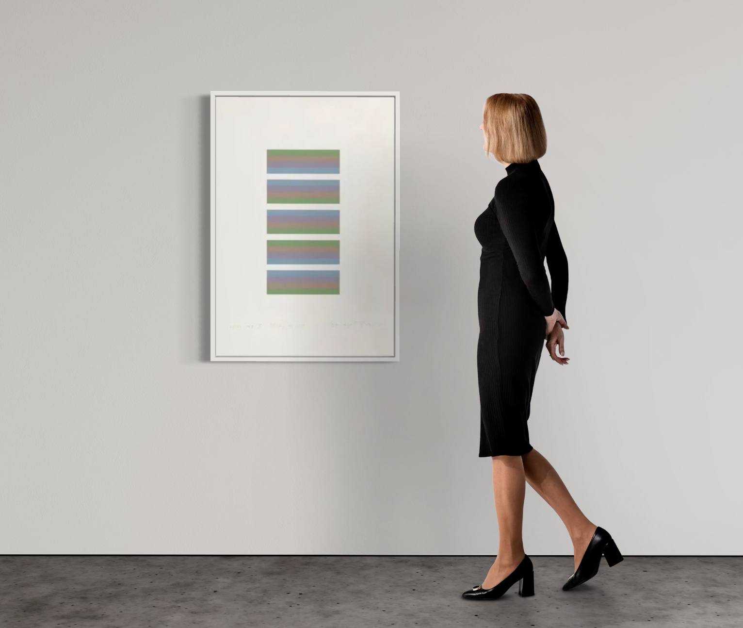 Bridget Riley - Invervals 3 (Blue/Green) I Limited Edition