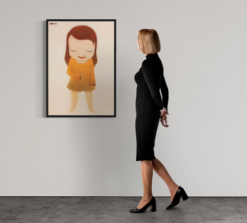Yoshitomo Nara - Jolie the Little Thinker (2021) I Exhibition poster