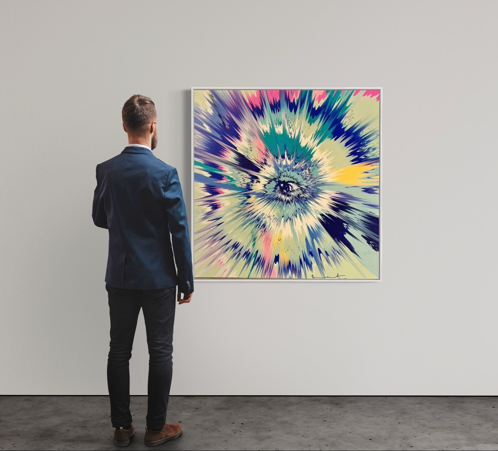 Damien Hirst - H12-5-192- Beautiful Equatorial Seabag Vapor Painting (2023) I Unique work