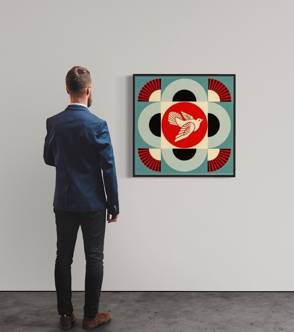 Shepard Fairey - Geometric Dove Blue (2021) I Limited Edition