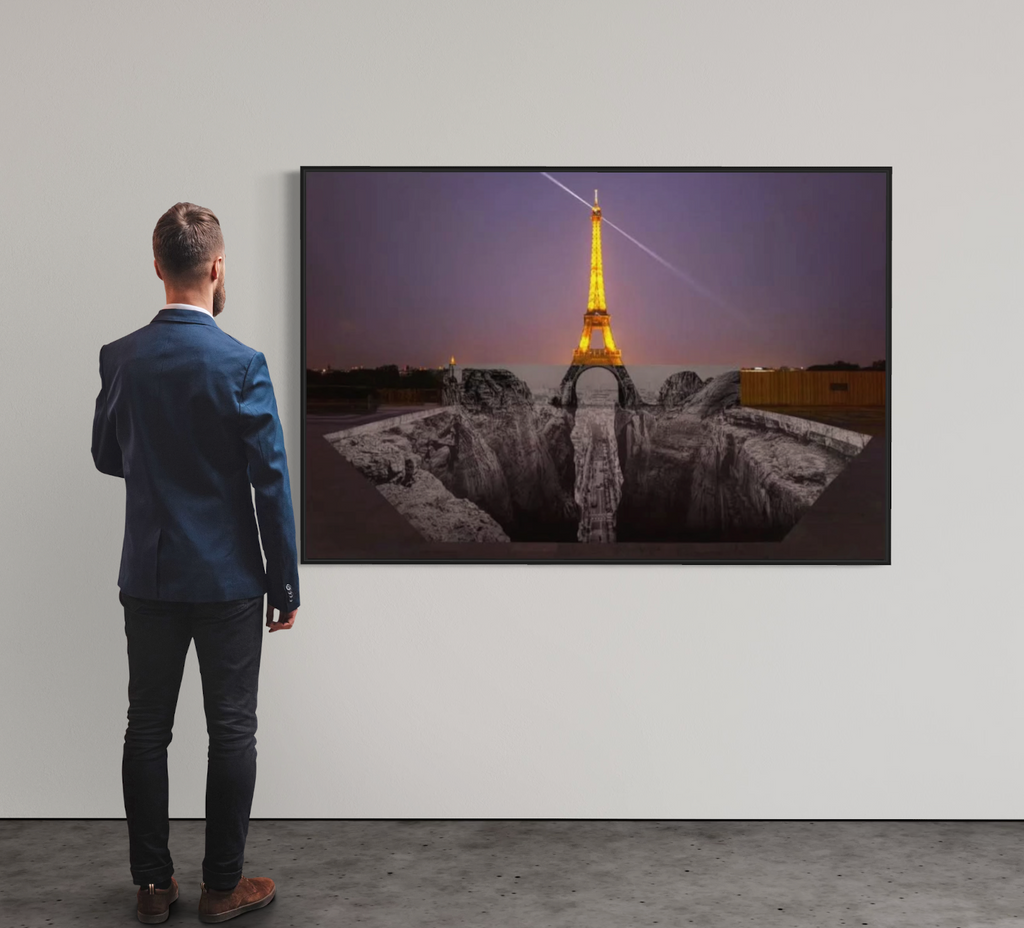 JR - Trompe l'oeil, Les Falaises du Trocadéro, 25 mai 2021, 22h18, Paris, France (2021)