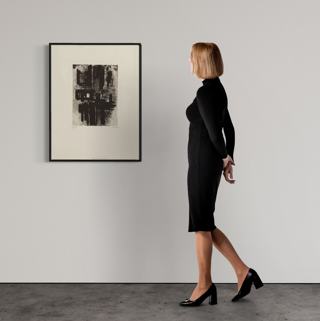 Pierre Soulages - Eau-Forte IV (1957) Etching I Limited Edition