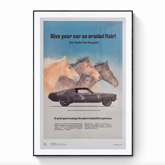 Daniel Arsham — Poster pubblicitario immaginario - Mustang 350 GT