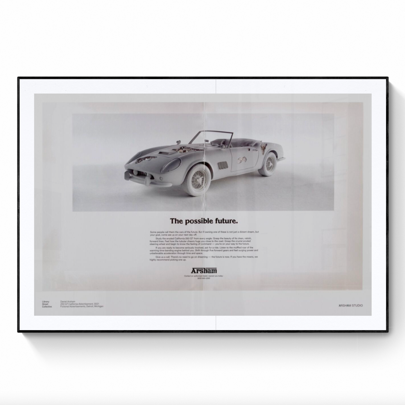 Daniel Arsham — Poster pubblicitario immaginario -250 GT California