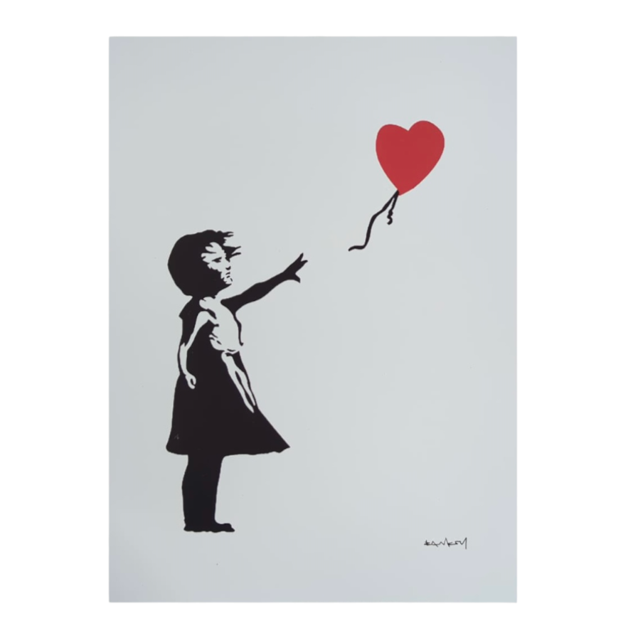 BANKSY - Girl with Balloon - Impression sur panneau Aluminium Dibond®️