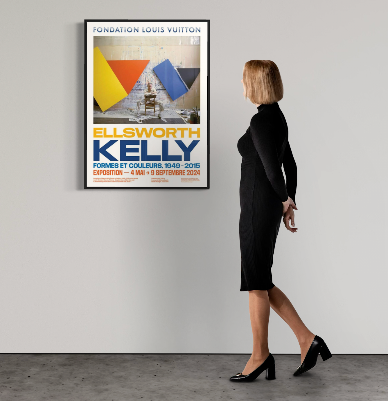 Ellsworth Kelly - ORIGINAL EXHIBITION POSTER - FONDATION VUITTON PARIS (2024)