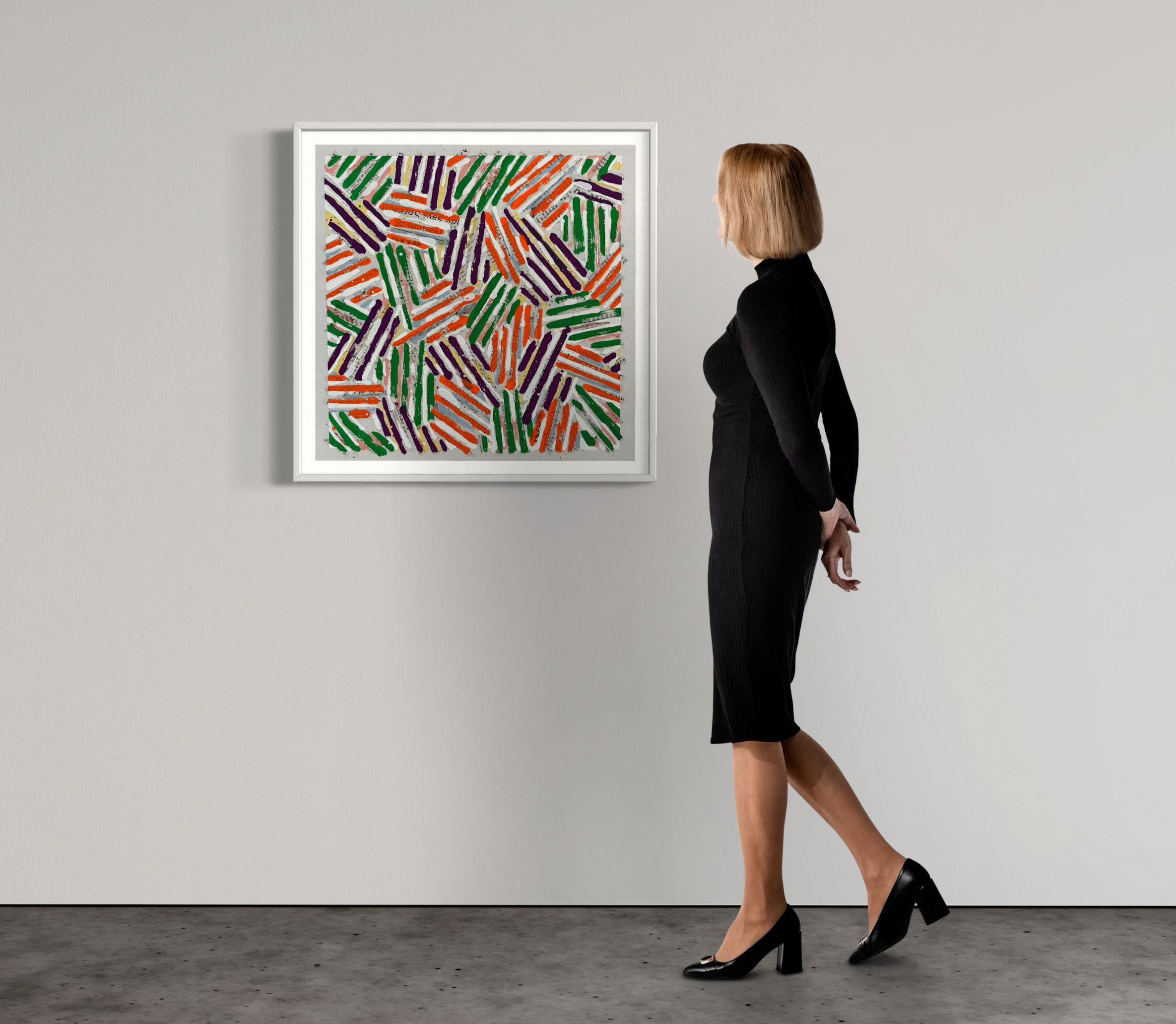 Jasper Johns - Sans titre (Hachures croisées) (1977)