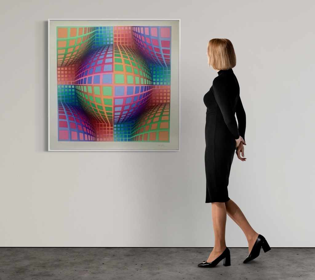 Victor Vasarely - Lithographie sans titre I Édition limitée