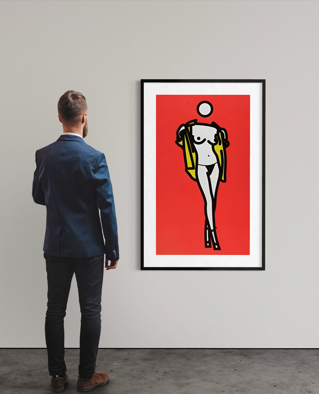 Julian Opie - Woman Taking Off Man's Shirt (2003)