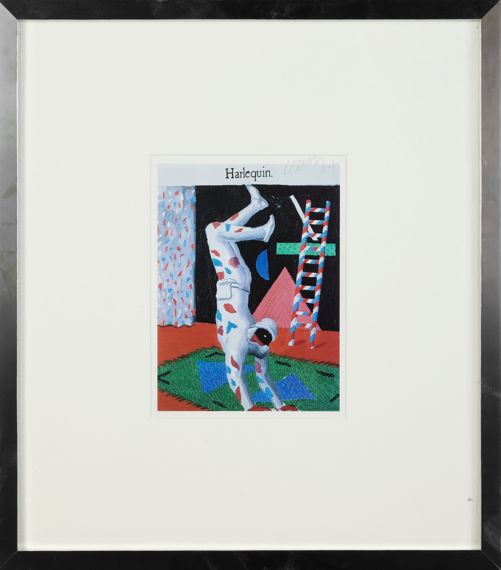 David Hockney - Harlequin from Parade (1981)
