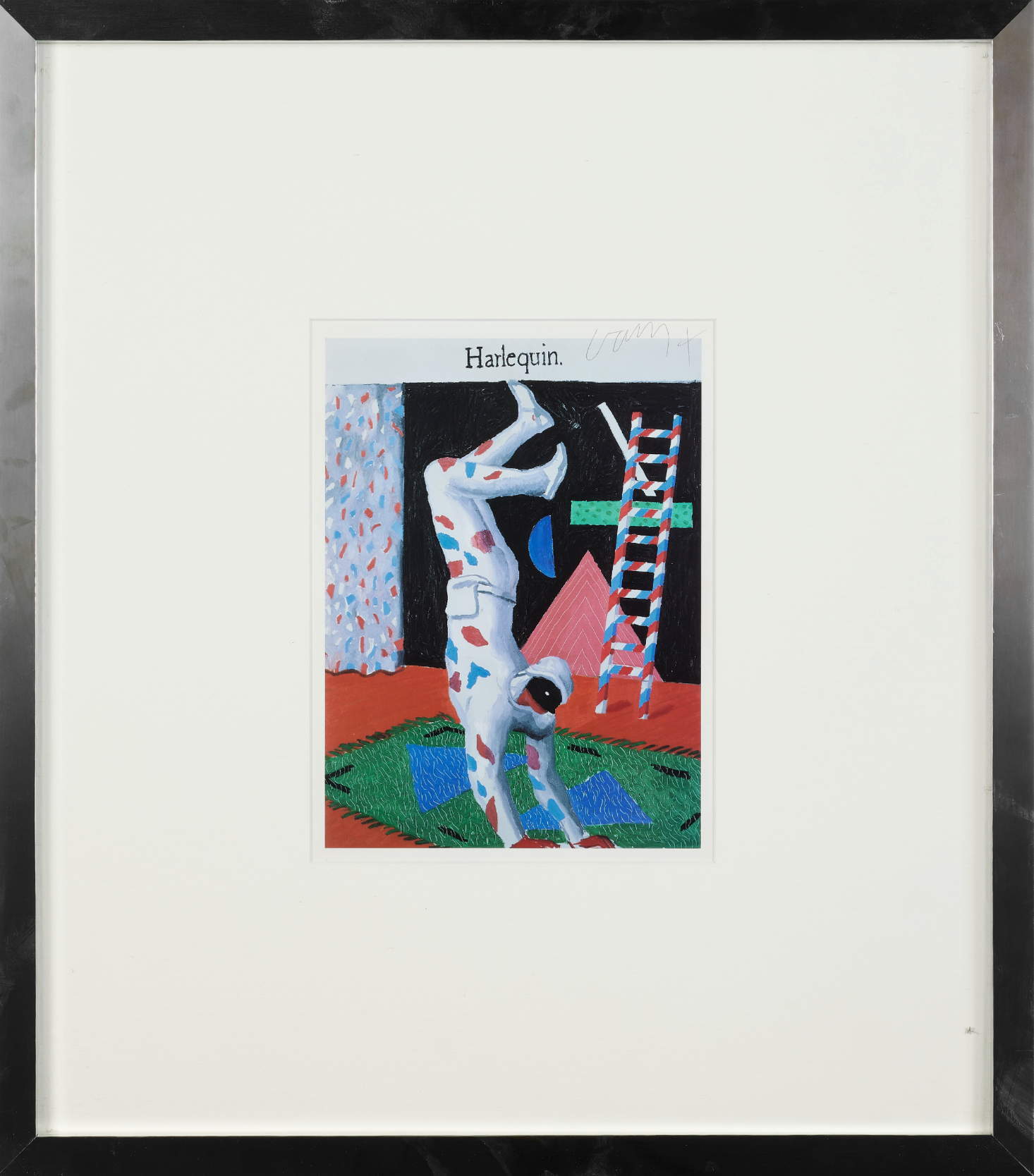 David Hockney - Harlequin from Parade (1981)