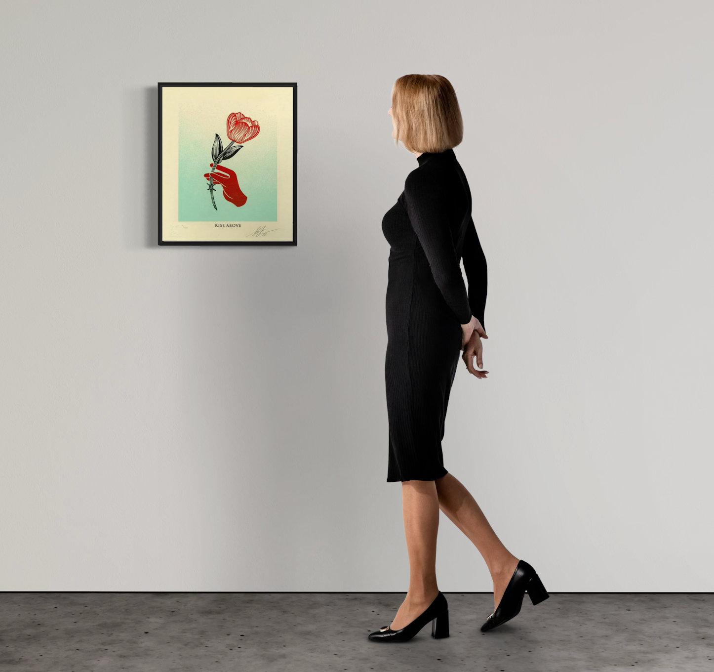 Shepard Fairey - Rise Above Barbwire Flower (2022) I Limited Edition