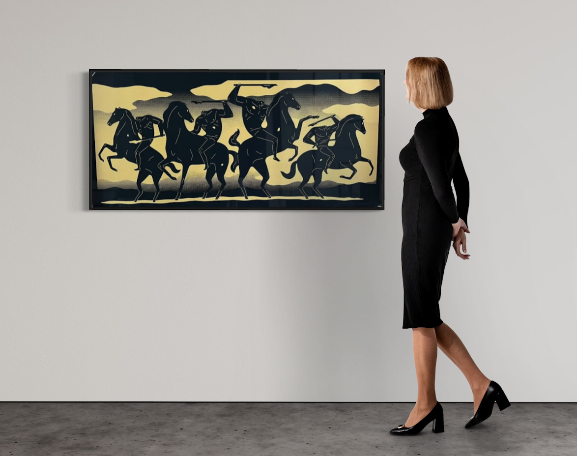 Cleon Peterson, THE FOUR HORSEMAN (Gold), 2023