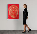 Shepard Fairey - Day of the dead skull HPM Red Gold 1/3 (2019) I Limited Edition