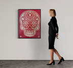 Shepard Fairey, Day of the dead skull HPM Red 7/10, 2019