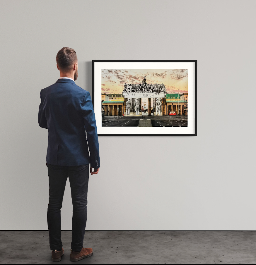 JR, Giants, Brandenburg Gate, September 27, 2018, 18h55, © Iris Hesse, Ullstein Bild, Roger-Viollet, Berlin, Germany, 2018, 2020