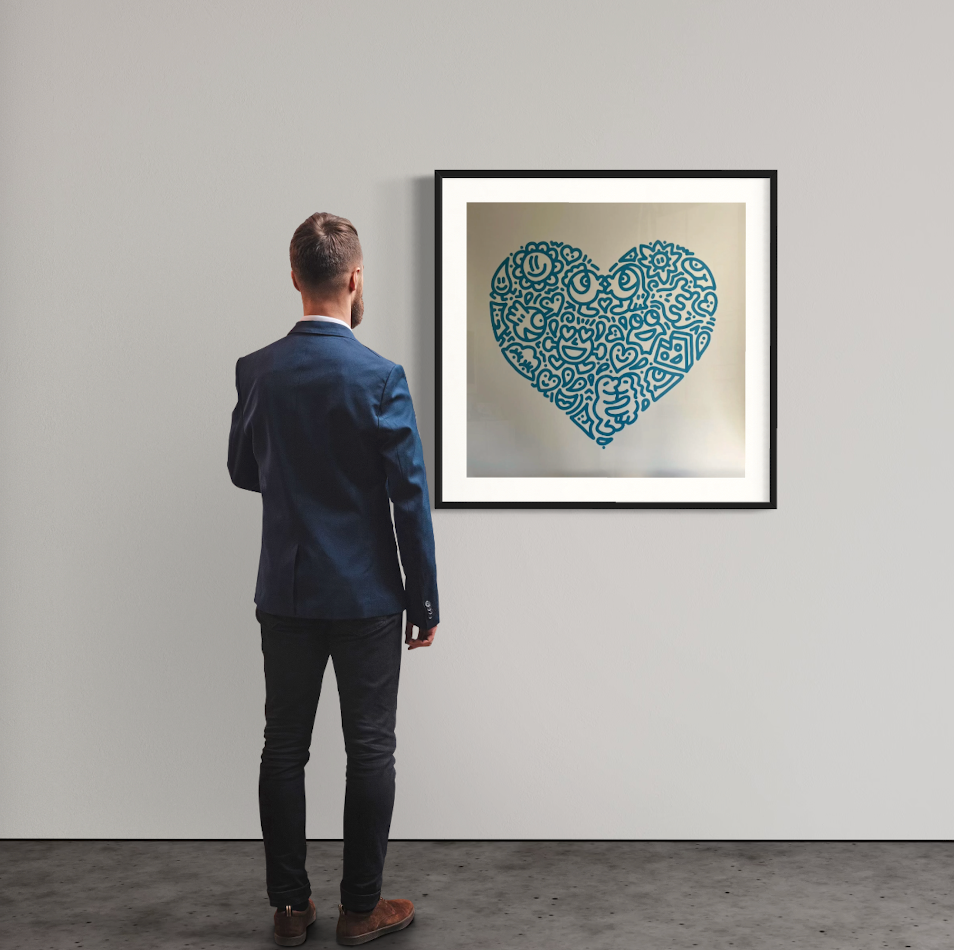 Mr Doodle - Pop Heart Lovers Cuddle (2021) I Limited Edition