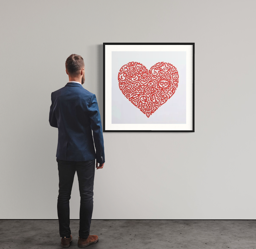 Mr Doodle - Pop Heart Holding Hand (2021) I Limited Edition
