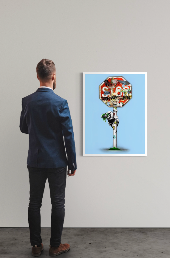 Virtual Insanity 2020 by Hijack limited edition of 80 hand pulled screenprint contemporary street art"

